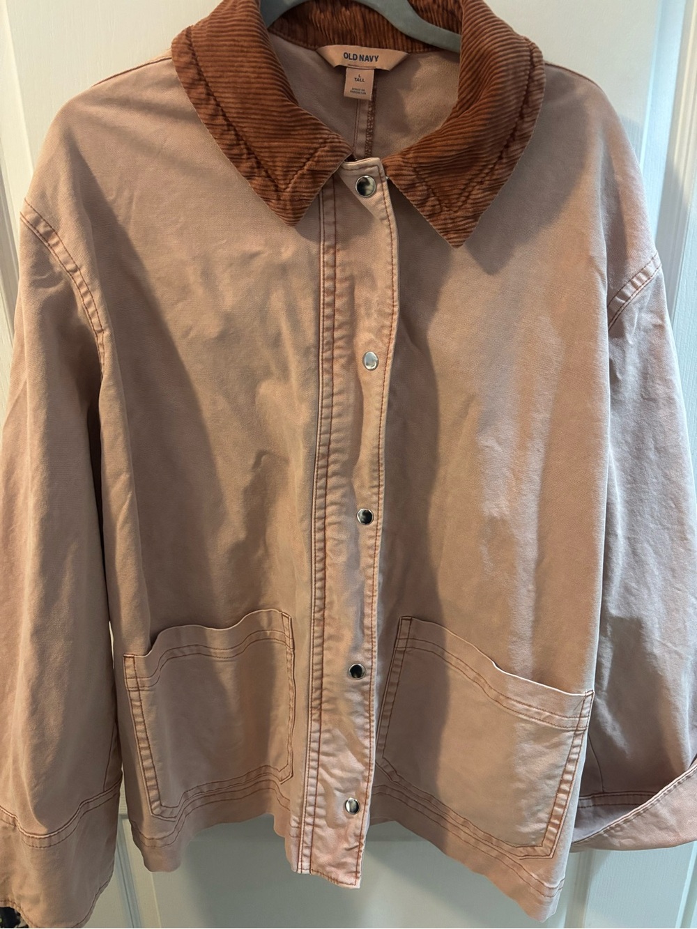 Old Navy dusty pink barn coat jacket large tall